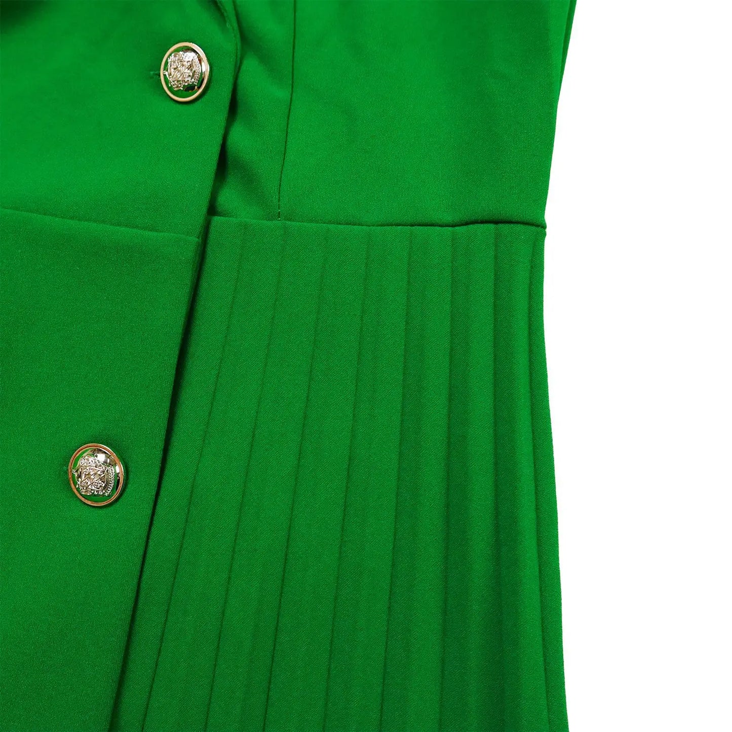 Robe plissée mi-longue à col de costume, taille haute, à la mode, nouvelle collection automne 2025