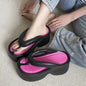Sandales d'été à talons hauts de 7 cm pour femmes, mules à talons épais, tongs EVA, chaussures de maison, pantoufles à plateforme d'extérieur, nouvelle collection