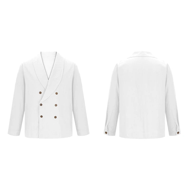 Chemises à col en V pour hommes, manches longues, double boutonnage, coupe couvertes, solide, document décontracté, mode confortable, automne