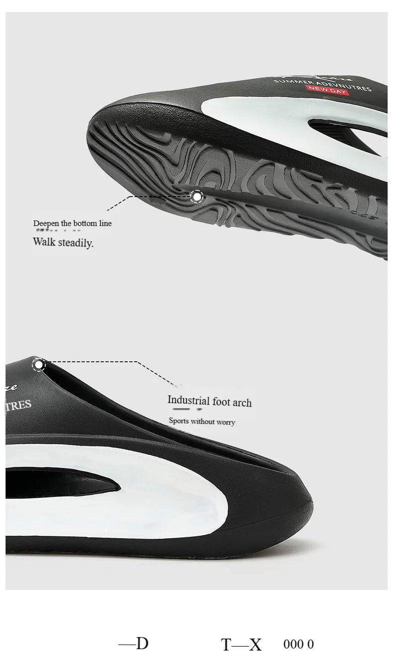 Pantoufles d'été pour hommes, semelle épaisse, douces, confortables, antidérapantes, respirantes, sandales de plage pour adolescents, garçons, chaussures de sport en plein air décontractées