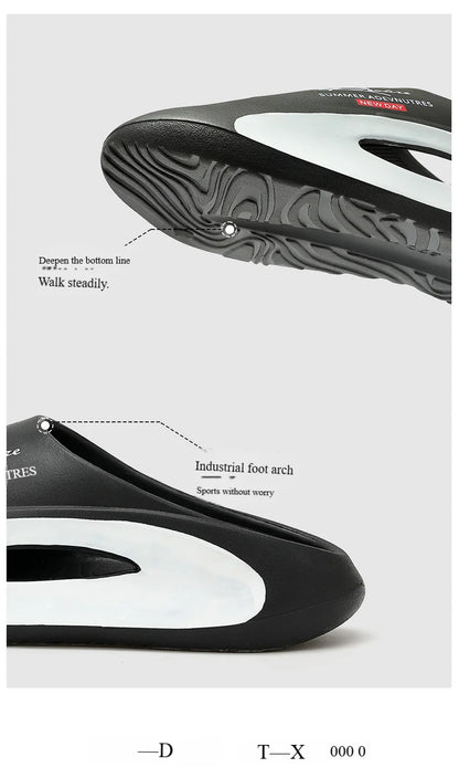 Pantoufles d'été pour hommes, semelle épaisse, douces, confortables, antidérapantes, respirantes, sandales de plage pour adolescents, garçons, chaussures de sport en plein air décontractées