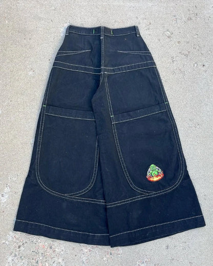 Y2K hommes Baggy Jeans vintage streetwear brodé Harajuku motif jeans hommes femmes sol américain Hip Hop gothique jambe large jean