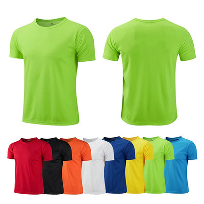 Hommes femmes séchage rapide à manches courtes Sport T-Shirt maillots de gymnastique Fitness chemise formateur course T-Shirt adolescent vêtements de Sport respirants