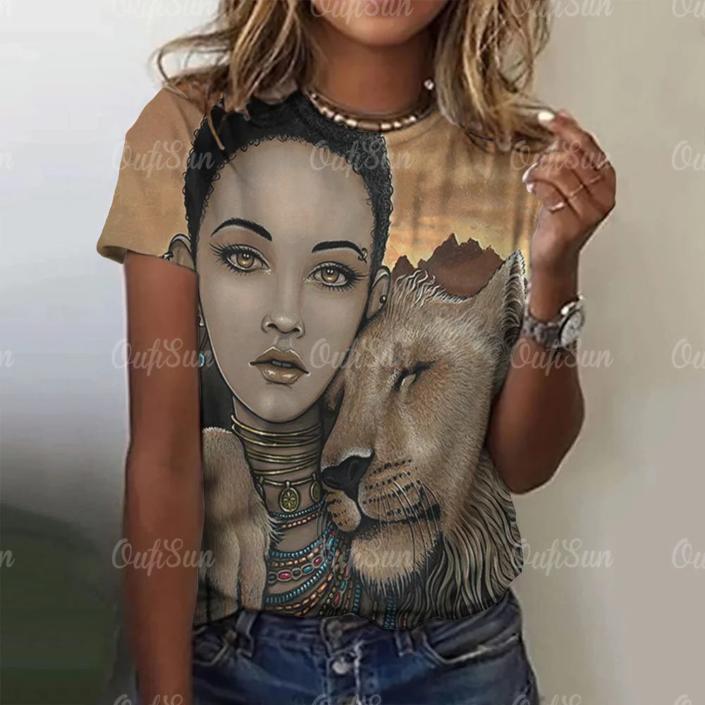 T-shirt manches courtes col rond femme, vintage, décontracté, impression drôle, été, élégant, respirant, Y2k