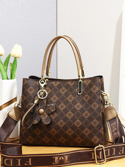 Sac à main imprimé vintage pour femme, sac à bandoulière simple, grande capacité, qualité avancée, élégant, mode 100