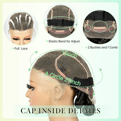 Perruques tressées en dentelle complète, perruques torsadées au Crochet, tresses synthétiques sans nœuds, perruques Lace Front transparentes pour femmes noires