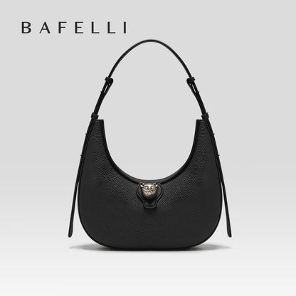 BAFELLI 2025 nouveau sac à main pour femmes série chat en cuir véritable marque de luxe mode rétro STYLE épaule HOBOS sacs à rabat femme