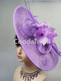 Royal Ascot grand Chapeau fascinateur femmes Kentucky Derby plume grand Chapeau fascinateur fête mariage casque fleur église Chapeau