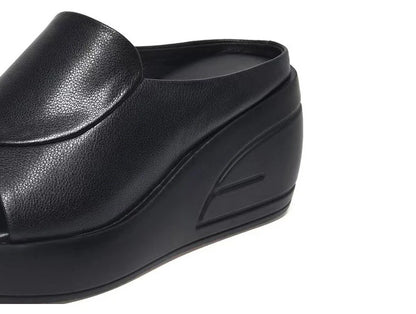 Nouvelles femmes sandales femmes pantoufles noir plate-forme compensée bout ouvert femmes orthopédie fond épais plage talons hauts diapositives