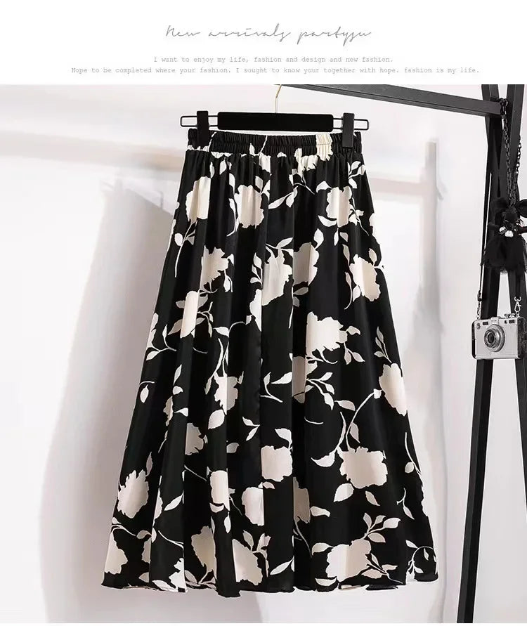 Grande taille femmes taille haute minceur hanche couvrant Maxi jupe été à la mode Rose demi-longueur jupe princesse manches Polo Nec