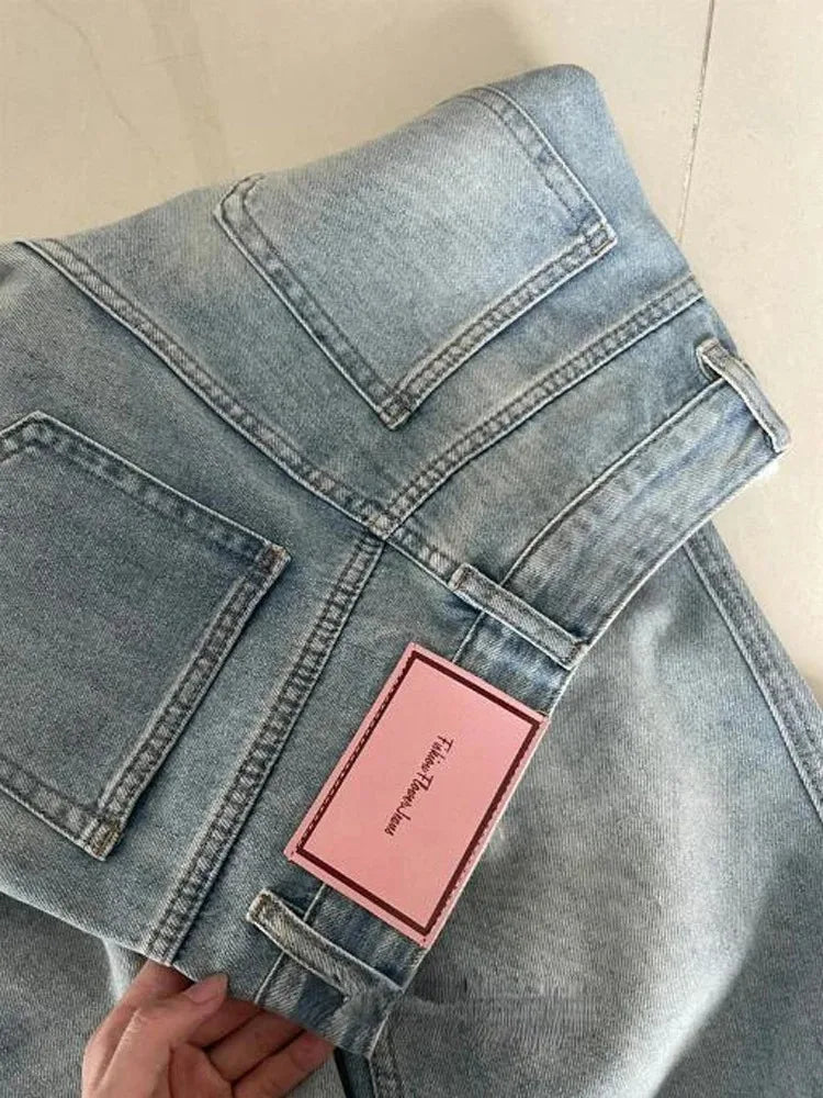 Jean Baggy à jambes larges pour femmes, Vintage Y2K Punk, taille basse, pantalon en Denim ample, Streetwear, mode Trashy, Long pantalon patineur