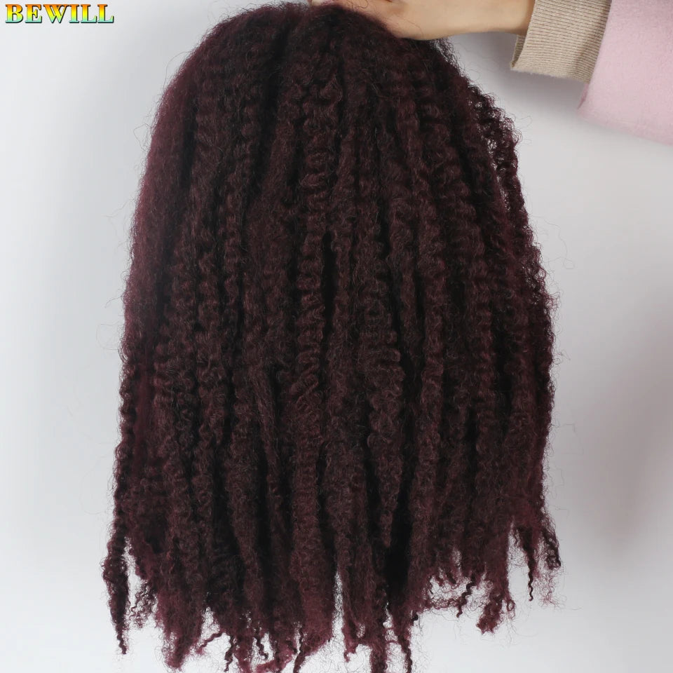 1 - 6 paquets de cheveux en crochet de twists Marley de 18 pouces, de noir et brun à blond, cheveux de tresse ombré Afro Marley synthétique, pour les tresses de mèches fausses