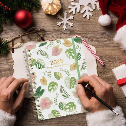 Cahier de licence multifonctionnel pour hommes et femmes, belle licence 03/licence, hebdomadaire, mensuel, couverture de plante, à faire, 2025