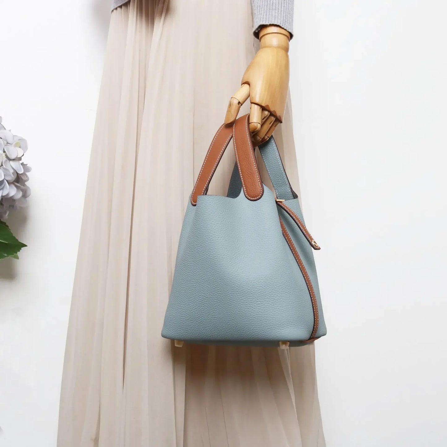 Sac à main en cuir de vache souple, panier de couche de sauna XVI, sac de détermination durable, fabriqué en Chine, nouvelle mode, 2024, E27