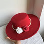 Chapeau Fedora de Style français pour femmes, chapeau en feutre à bord large de 10CM, Derby d'hiver et d'automne, chapeaux de Jazz de mariage