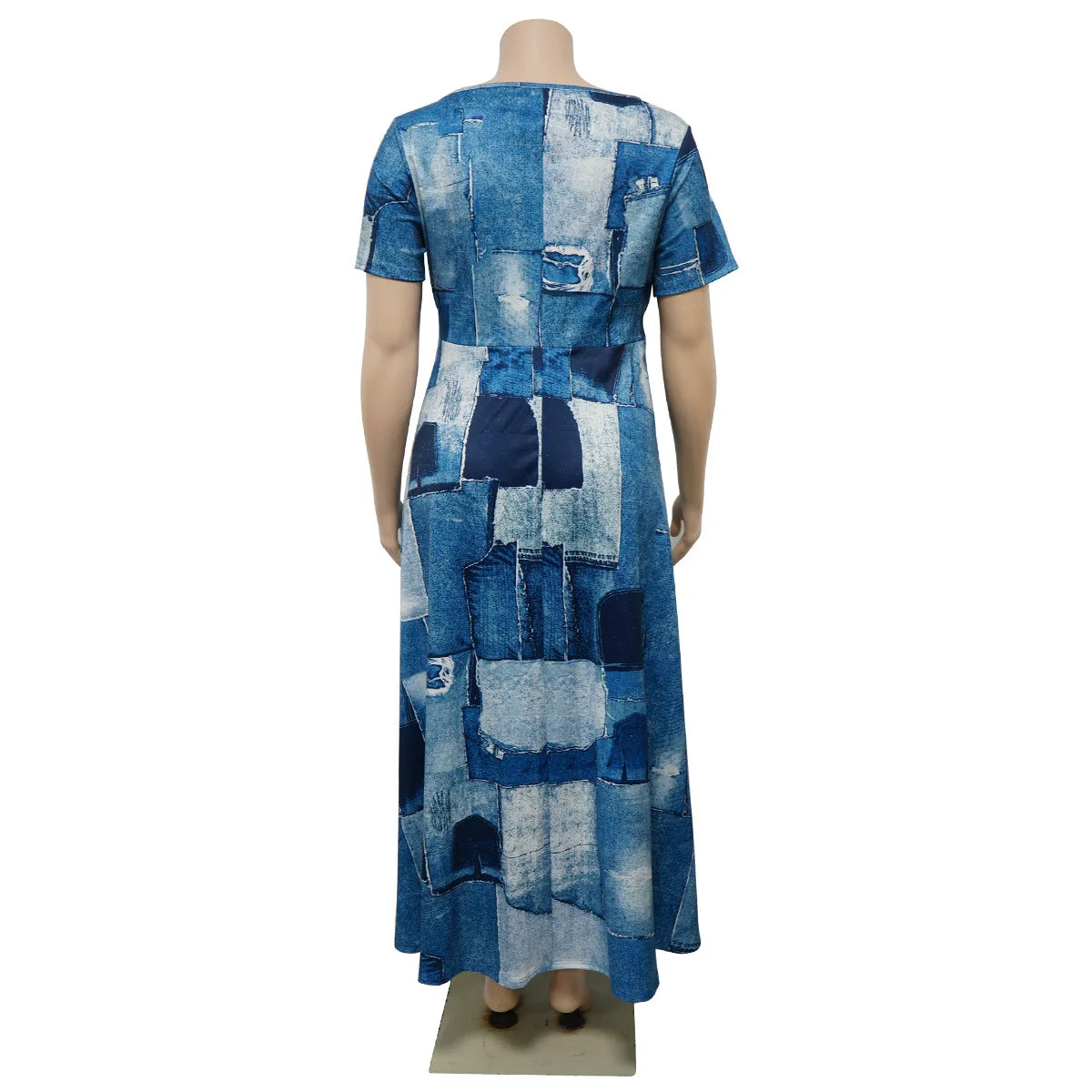 Robe décontractée à manches courtes pour femmes, tenue de bureau, mode printemps-été, ample, imprimée, à lacets, 2024