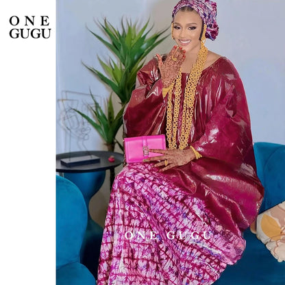 Robe de mariée traditionnelle africaine Dashiki, bassin, imprimé original, Bazin Riche Boubou, robe parfumée, nouvelle collection 2025