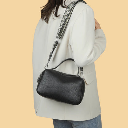 Sacs à bandoulière en cuir véritable pour femmes, fourre-tout Simple de bonne qualité, sac à main Vintage Boston, sacs à bandoulière, 2023