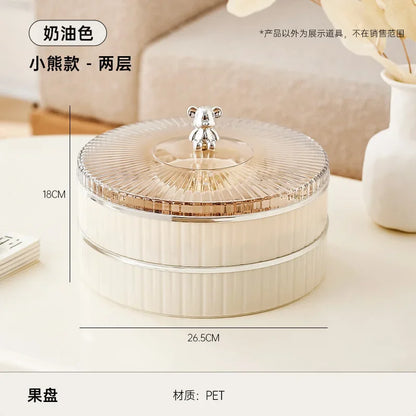 Boîte à snacks transparente multicouche, anti-poussière, acrylique, fruits secs, boîte de rangement pour bonbons et noix, salon moderne, conteneur solaire