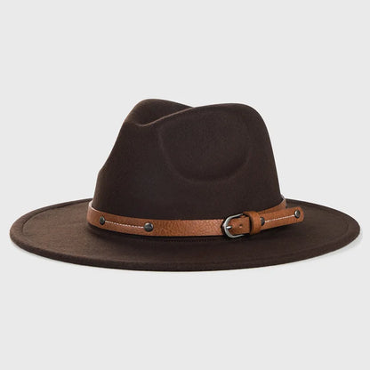 Chapeau Fedora en laine pour hommes et femmes, casquette de Jazz à large bord, Imitation laine, chapeau britannique en feutre d'église, automne hiver