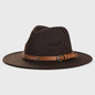 Chapeau Fedora en laine pour hommes et femmes, casquette de Jazz à large bord, Imitation laine, chapeau britannique en feutre d'église, automne hiver