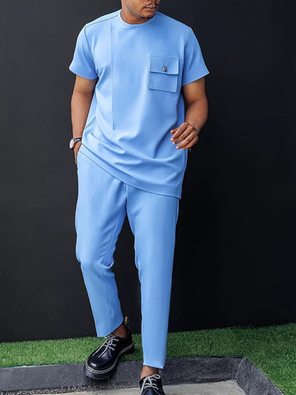 2 pièces hommes africains caftan tenues été mode afrique vêtements dashiki survêtement robe de soirée robe africaine 2025