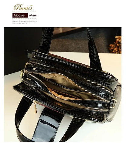 Sac à main multicouche en cuir souple pour femme, motif crocodile, coussin Boston, mères d'âge moyen, initié unique, nouveau, 2024