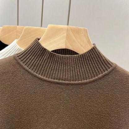 Pull en velours à manches longues pour femmes, pull optique, pull basique, vêtements décontractés, automne et hiver, nouvelle mode