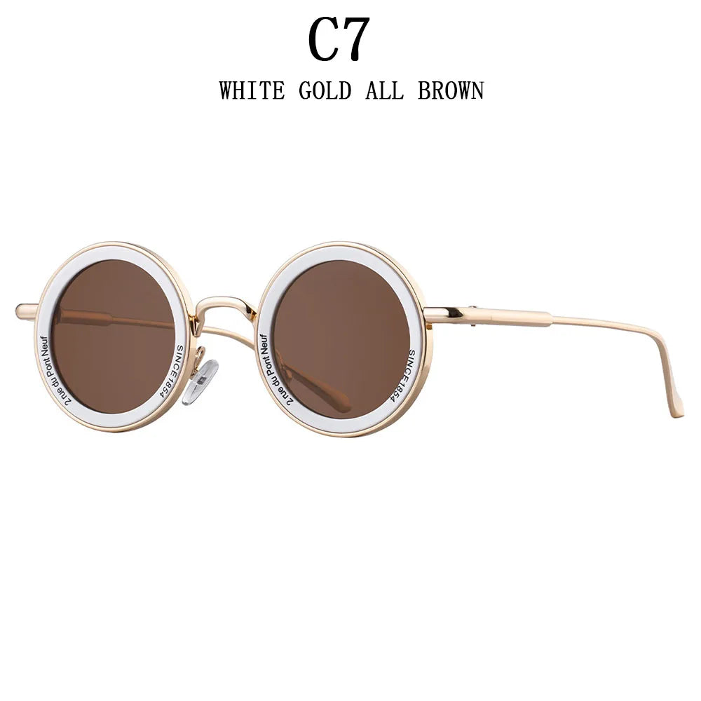 Lunettes De Soleil rondes Steampunk hommes Vintage Punk lunettes De Soleil femmes à la mode rétro lunettes De mode Gafas De Sol Hombre Lunette Soleil Femme