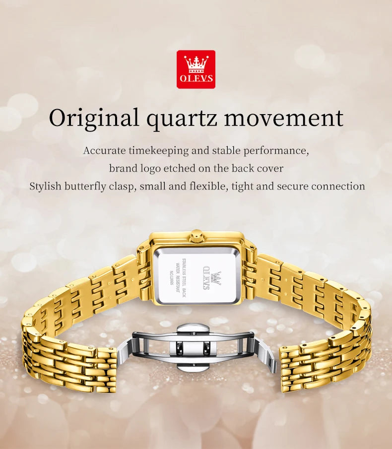 OLEVS-Montre-bracelet à quartz étanche élégante pour femme, date automatique, marque supérieure, montre originale pour femme, luxe, 9995, 2025