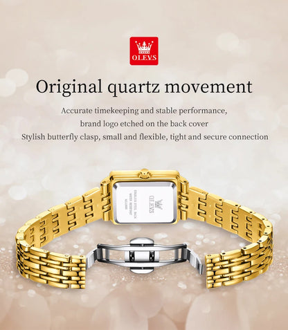 OLEVS-Montre-bracelet à quartz étanche élégante pour femme, date automatique, marque supérieure, montre originale pour femme, luxe, 9995, 2025