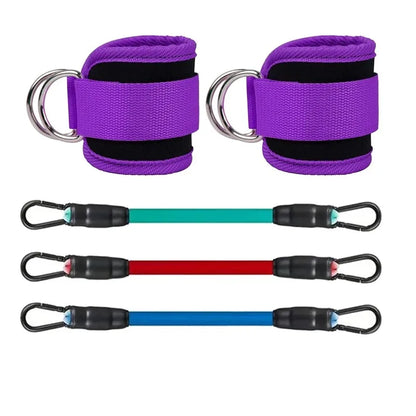 Sangles de cheville bandes de résistance ensemble Fitness entraînement équipement d'exercice cheville poids Yoga élastique Fitness bande pour salle de sport homme femme