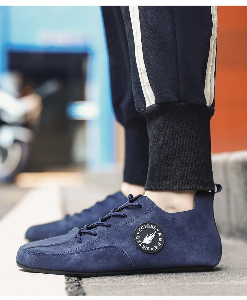 MAEDEF mocassins pour hommes léger conduite décontracté fond mince chaussures plates semelle souple confortable antidérapant à lacets chaussures de marche hommes