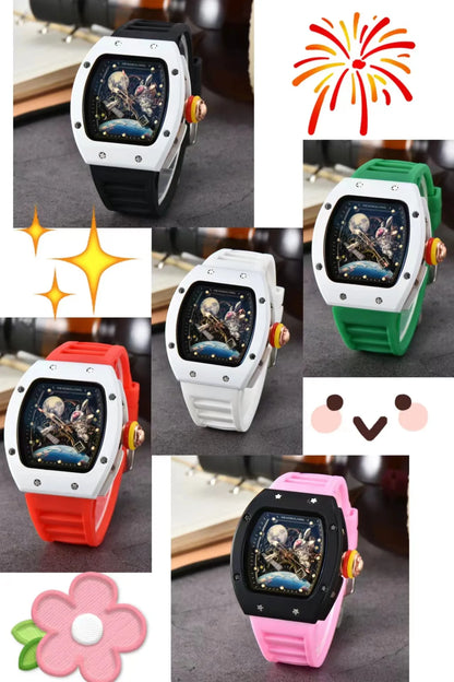 Bande de mode de luxe Tonneau hommes montre lumineuse étanche Date Sport haute qualité montres à Quartz hommes en acier AAA hommes montre-bracelet