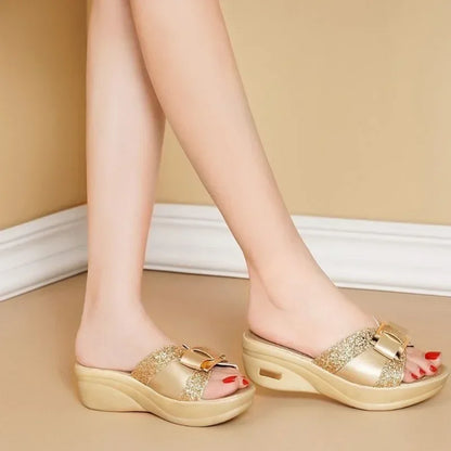 Sandales à l'offre elles compensées pour femmes, chaussures décontractées et sexy, nouvelle collection été 2024