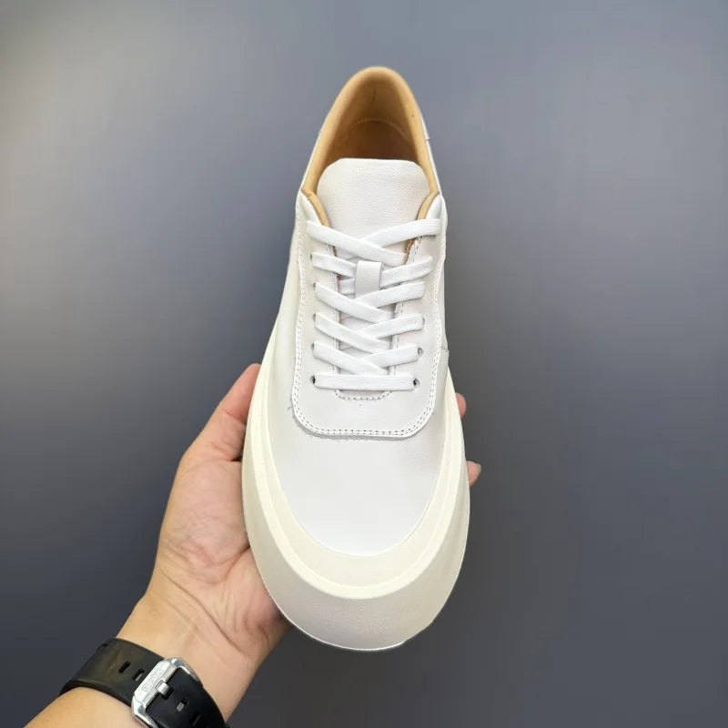 DOYUTIG-Chaussures de planche en cuir véritable pour hommes, baskets à semelle optique coordonnante, chaussures décontractées, rétro vintage, printemps et automne, SGHousex, nouveau