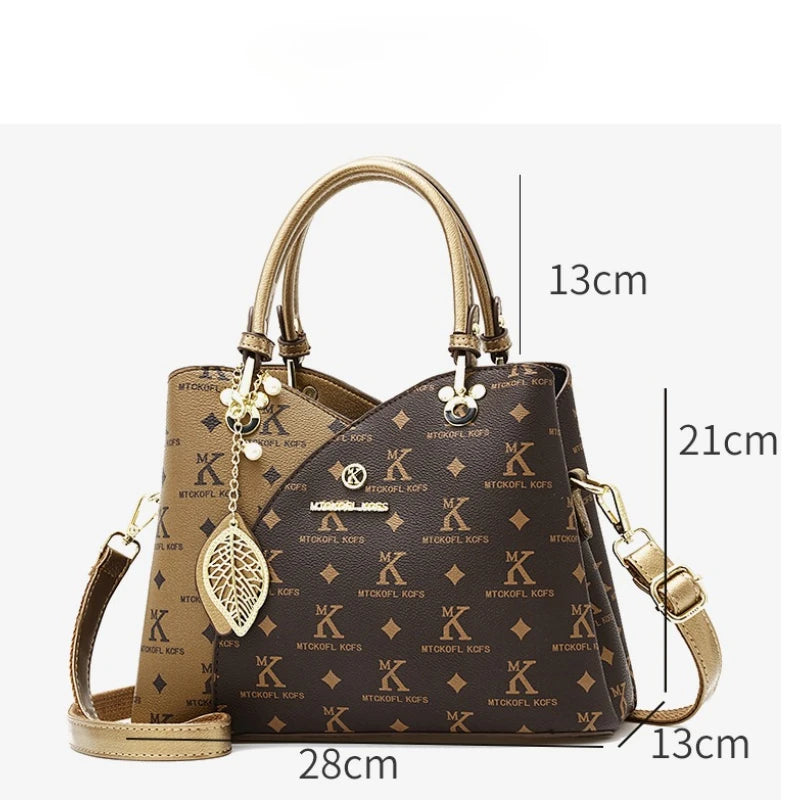 Sac à bandoulière élégant pour maman, 11.2 pouces (28cm), fourre-tout à la mode avec matériau PU de haute qualité