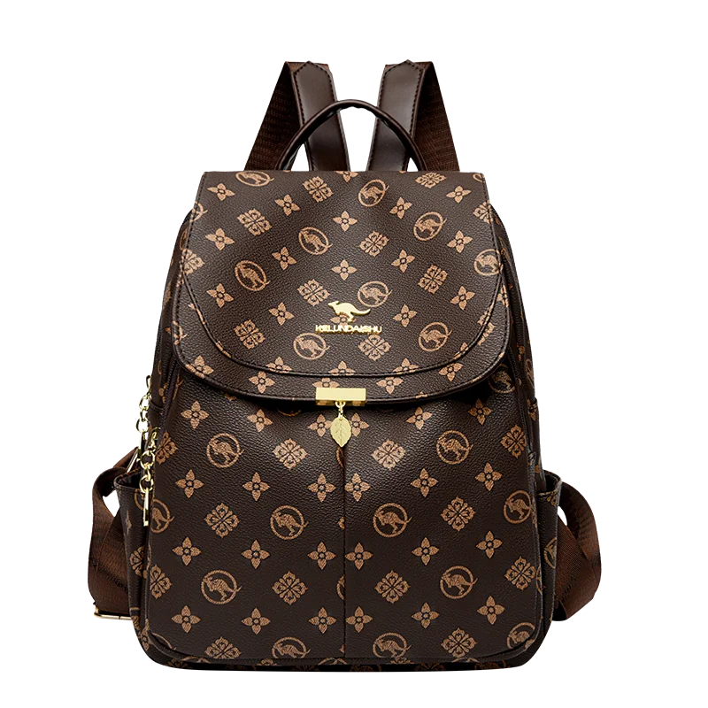 Sacs à Dos imprimés kangourou classiques Sac à Dos en Cuir Pu pour femmes Sac d'école à bandoulière pour mère Sacs à Dos Sac de transport A Dos