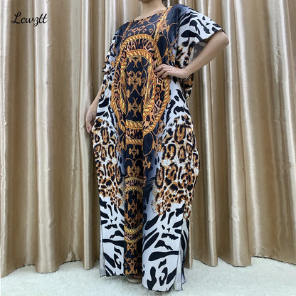 Mode nouveau Style fleur manches africain Dashiki imprimé fleuri taille ceinture coton Caftan dame été Maxi robes décontractées robes