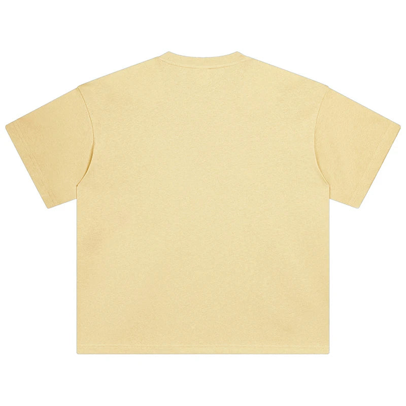 100 T shirt en coton lourd pour hommes et femmes, Tops à manches courtes, Tee shirts solides et surdimensionnés, vêtements de qualité 6.8oz 230gsm