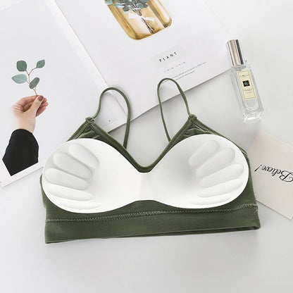 Femmes Sport soutiens-gorge séchage rapide élastique rembourré gymnase course biais soutien-gorge couleur unie Fitness Yoga Sport dessus respirants