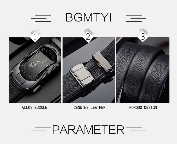 Ceinture de construction automatique pour hommes, travail d'affaires, décontracté, luxe, designer, marque célèbre, mâle pour jeans, bracelet en cuir PU, ZD2203