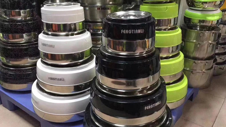 Conteneur de stockage des aliments, boîte à déjeuner Bento en plastique, Thermos pour aliments chauds, boîte de conservation des aliments, accessoires de cuisine 4 pièces