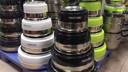 Conteneur de stockage des aliments, boîte à déjeuner Bento en plastique, Thermos pour aliments chauds, boîte de conservation des aliments, accessoires de cuisine 4 pièces