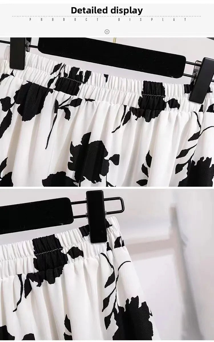 Grande taille femmes taille haute minceur hanche couvrant Maxi jupe été à la mode Rose demi-longueur jupe princesse manches Polo Nec