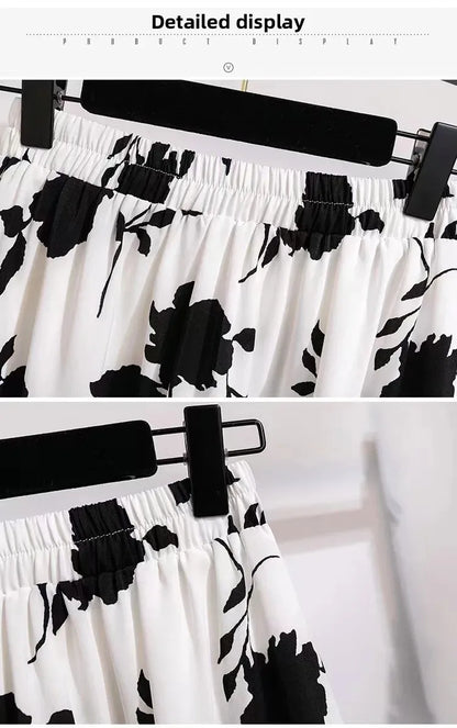 Grande taille femmes taille haute minceur hanche couvrant Maxi jupe été à la mode Rose demi-longueur jupe princesse manches Polo Nec