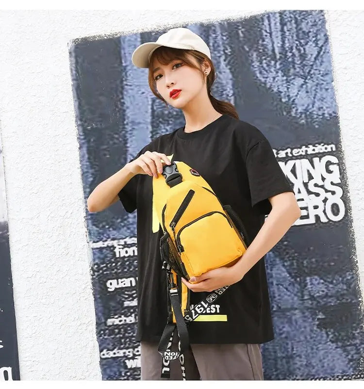 Sac de poitrine Oxford pour femme, sac à dos étanche, sac à bandoulière multifonctionnel, grande capacité, décontracté, gril, nouveau