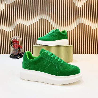 Baskets décontractées en cuir fabriquées à la main pour hommes, baskets à plateforme, mocassins plats originaux unisexes, chaussures pour hommes