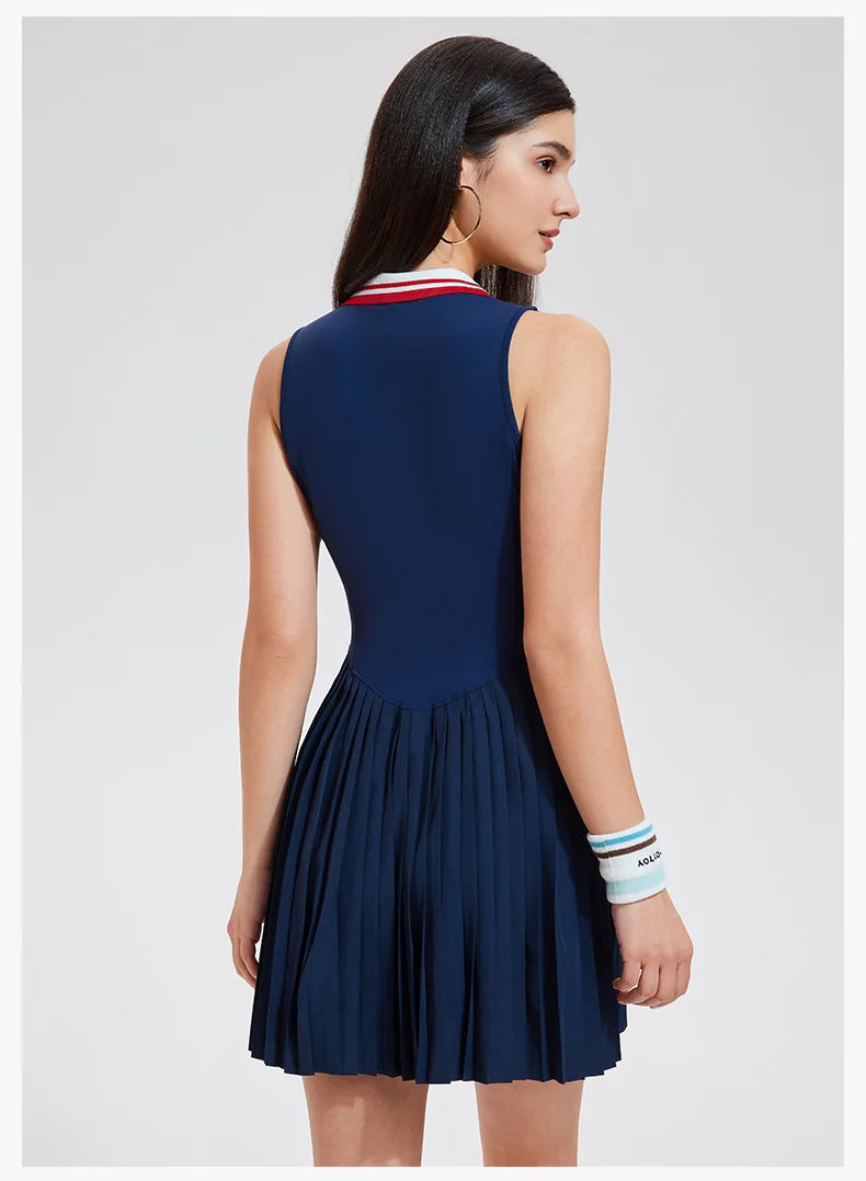 Nouvelles robes de sport femmes robe de tennis polo revers robe de fitness en plein air badminton golf séchage rapide et respirant robe de sport