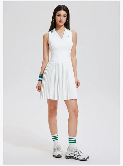 Nouvelles robes de sport femmes robe de tennis polo revers robe de fitness en plein air badminton golf séchage rapide et respirant robe de sport